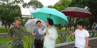 何欣純防範巴威颱風強降雨 赴太平車籠埔光隆營區滯洪池關切