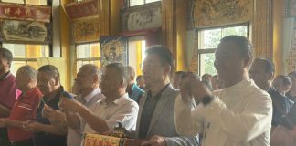 江啟臣至大甲、外埔宮廟參拜 肯定台中市是幸福宜居城市