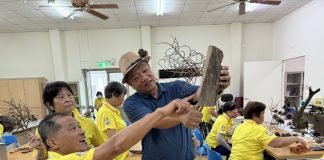 「綠色創藝生活」活動 30位長輩體驗松果遇上漂流木打造自然療癒小物